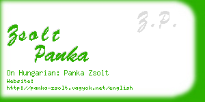 zsolt panka business card